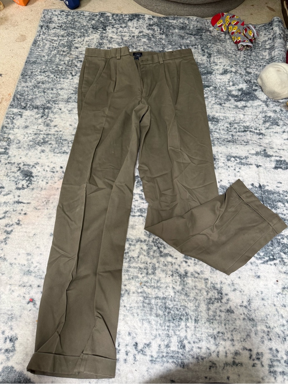 Izod Olive Dress Pants - Classic Tailored Style